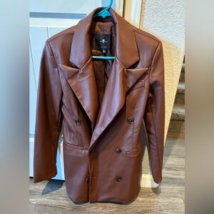 Seven for all Mankind pleather jacket. Size smalll in woman’s.